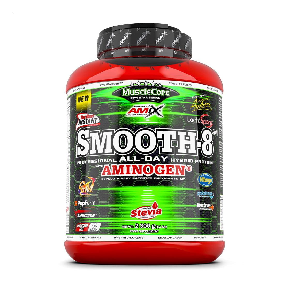 Протеїн Amix Nutrition MuscleCore Smooth-8 Protein Ваніль, в порошку, 2.3 кг